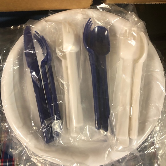 Vintage picnic table/ basket dinnerware. - Picture 3 of 5